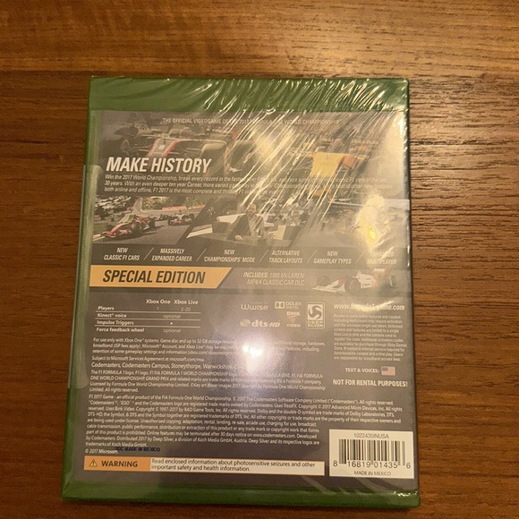 XBOX One - Formula F1 2017. Special Edition. Unopened box still is wrapped up! - Picture 2 of 4